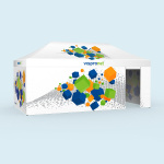 Wände: 3x Vollwand, 1x mit Tür rechts