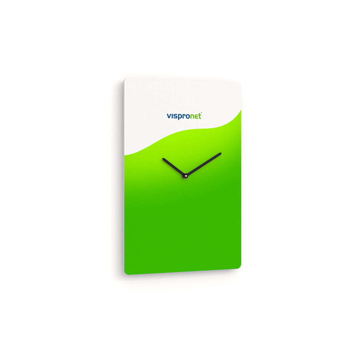 Wanduhren, rechteckig, Größe 37 x 25 cm, Zifferblatt mittig, Hochformat