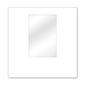 Wand Hexagon mit Fenster, weiß, Breite 2 m