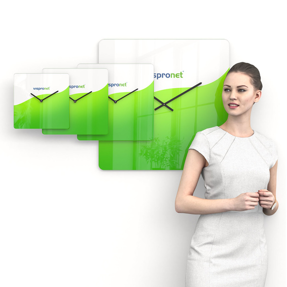 Wanduhren, Größenauswahl: 25x25 cm, 30x30 cm, 35x35 cm, 60x60 cm