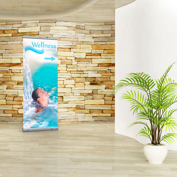 Roll Up Basic Breite 80 cm, als Orientierungshilfe in Bädern & Thermen