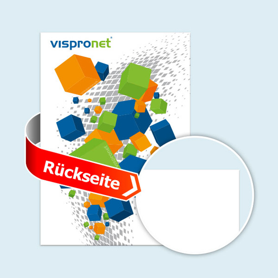 Option: Weißdruck vollflächig (für den Druck von Fotos empfohlen)