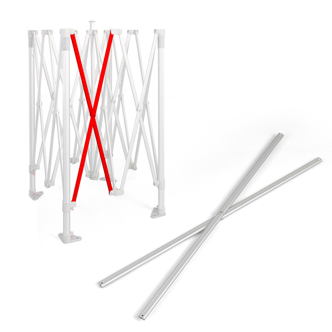 X-Dachstrebe für das Gestell Faltpavillon/Faltzelt Premium- Ersatzteil