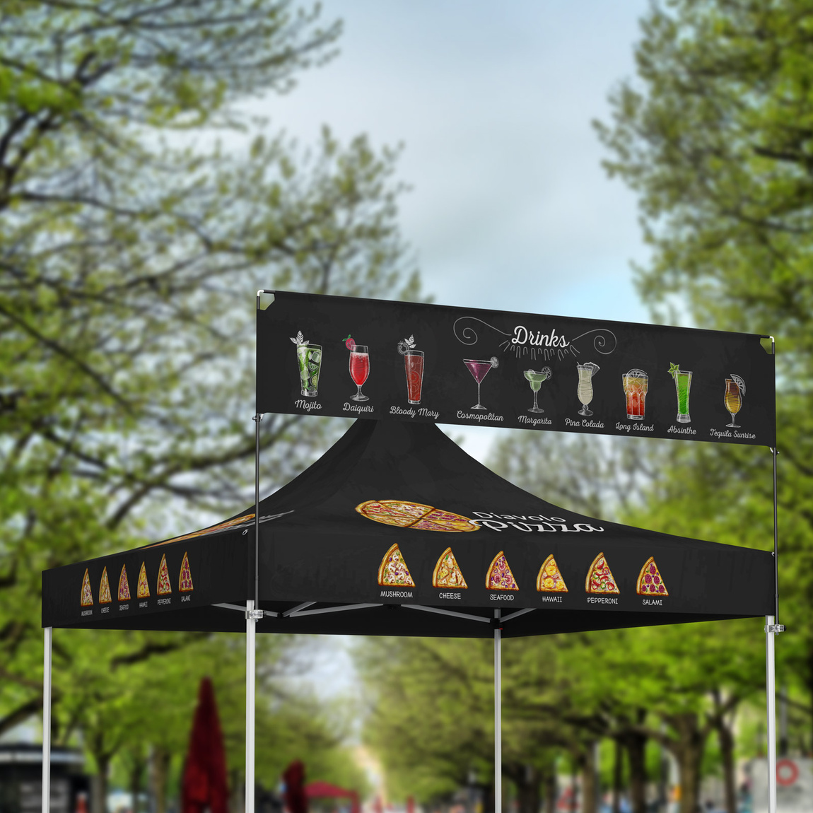 Werbebanner für Faltzelte – individuell bedruckt für maximale Sichtbarkeit