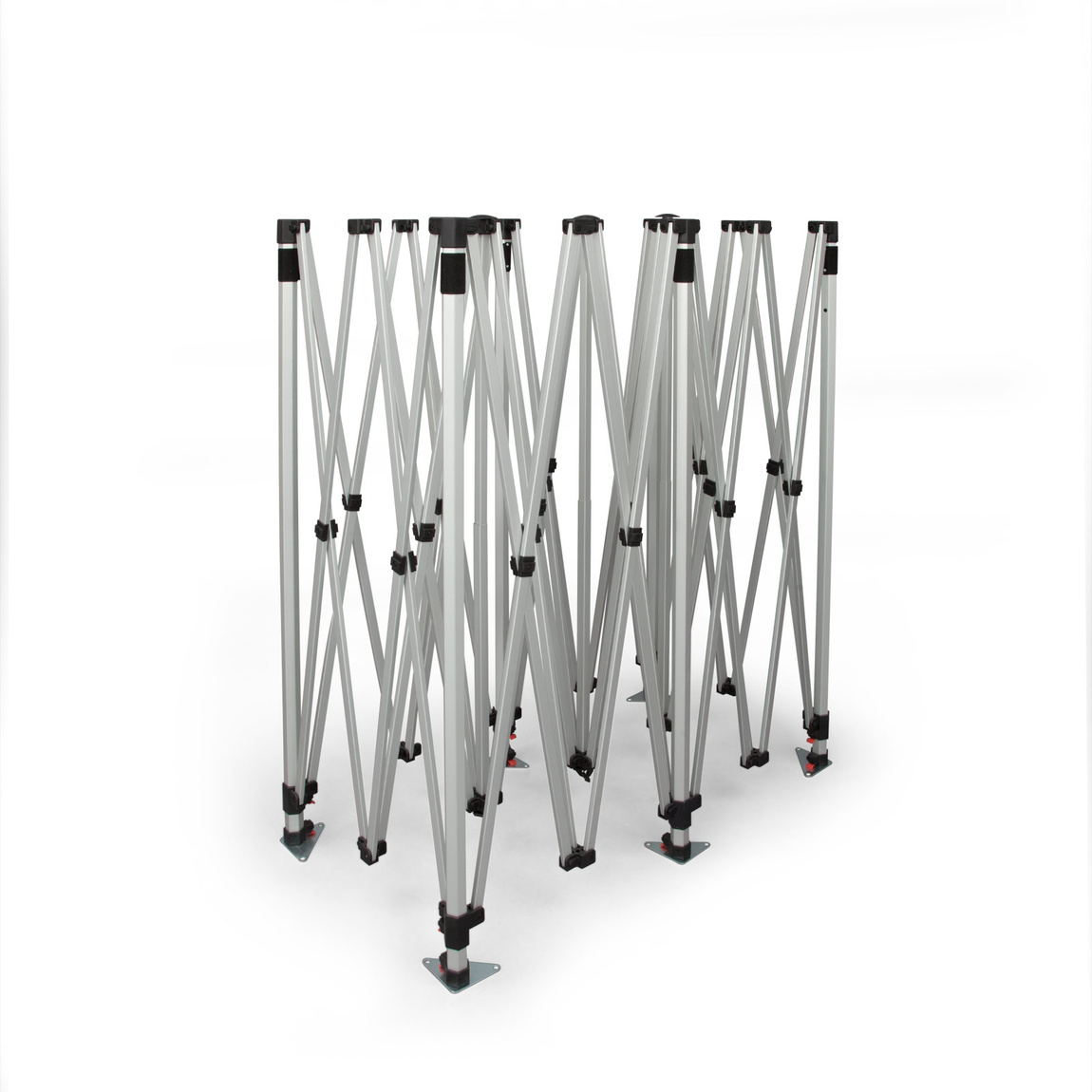 stabiles, faltbares Scherengittersystem aus Aluminium, sekundenschneller Aufbau