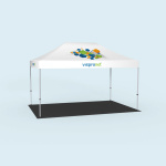 Faltpavillon Basic kombiniert mit dem Bodenplatten-Set 3 x 4,5 m