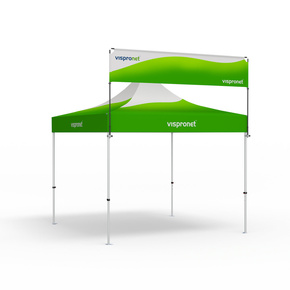 Werbebanner für Faltzelte