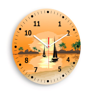 Wanduhr, rund, Ø 25 cm - Insel