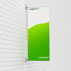 Streetbanner mit Wandhalterung