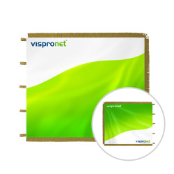 Doppelseitige Vereinsfahne mit Fransen