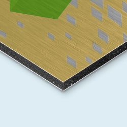 Aluminiumverbundplatten gold, gebürstete Oberfläche