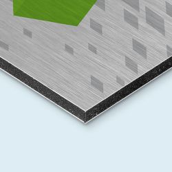 Aluminiumverbundplatten silber, gebürstete Oberfläche
