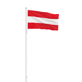 Österreich Flagge Querformatfahne mit Kordel