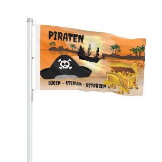 Querformatfahne Piraten