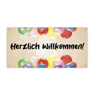 PVC Banner Herzlich willkommen