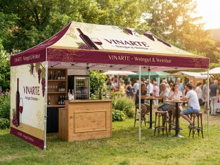 Faltpavillon 4x8 m im Einsatz