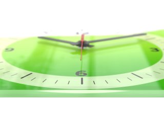 Fotouhr aus Acrylglas mit glänzender Tiefenwirkung