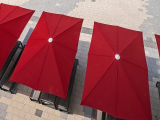 Gastro Sonnenschirm rechteckig, ohne Volant