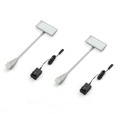 Led Spot silbergrau, 2er Set