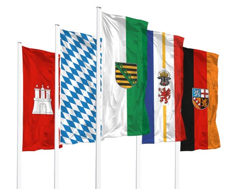 verschiedene Bundesländer Flaggen