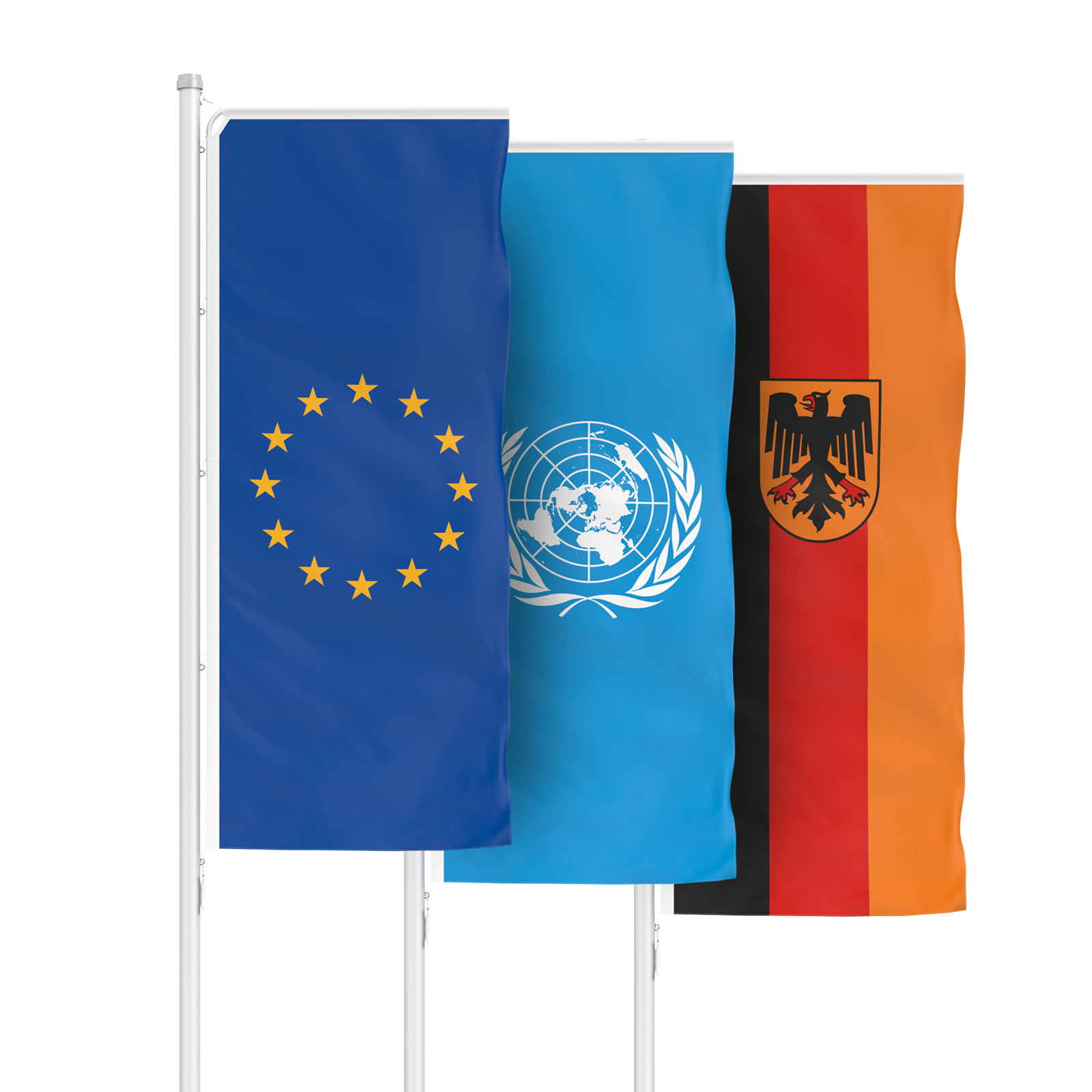 Sonderflaggen im Hochformat mit Presenter Basic