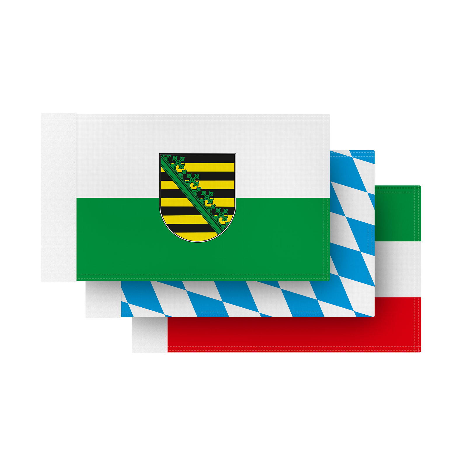 Bundesländer Flaggen als Kleinfahne mit Hohlsaum